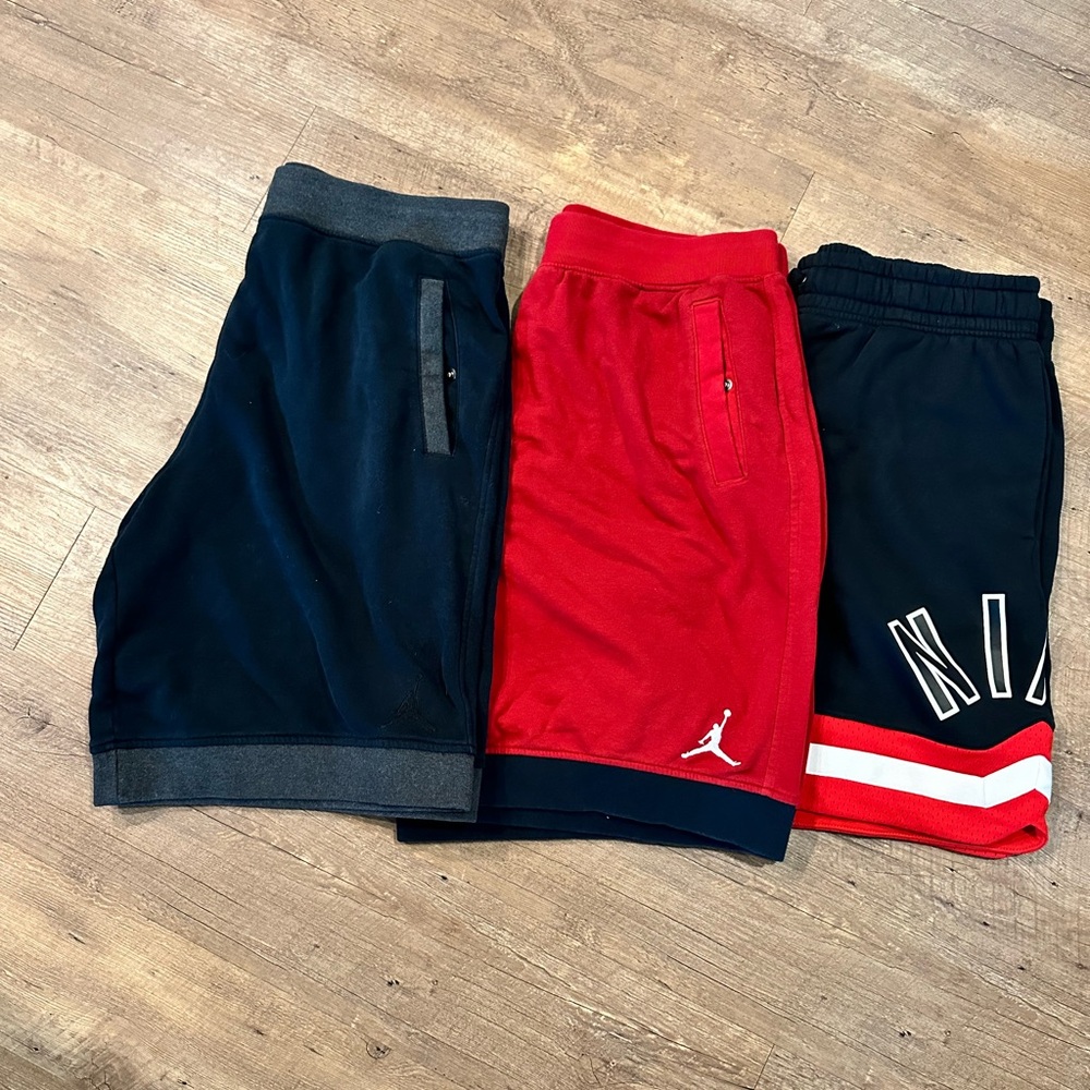 Jordan and Nike 9” cotton shorts